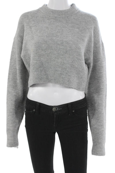 Zara Womens Gray Wool Blend Pullover Sweater Crewneck Size S