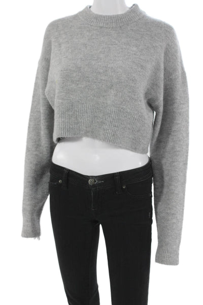 Zara Womens Gray Wool Blend Pullover Sweater Crewneck Size S