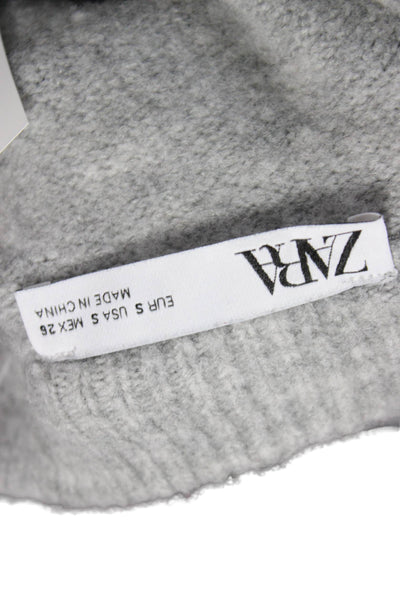 Zara Womens Gray Wool Blend Pullover Sweater Crewneck Size S