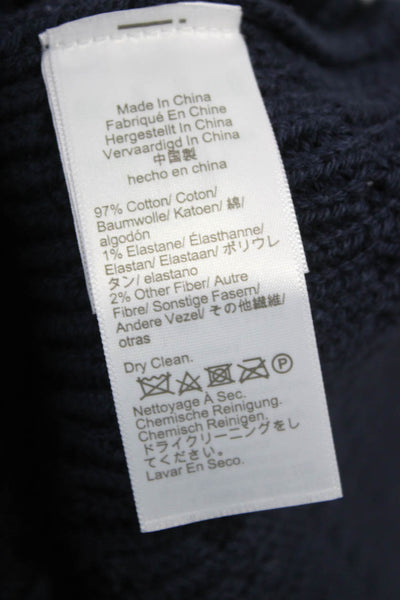 J Crew Women Blue Cotton Button Cardigan Long Sleeve Size 2XS