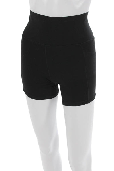 Athleta Womens Athletic Shorts Black Polyester Blend Size XS