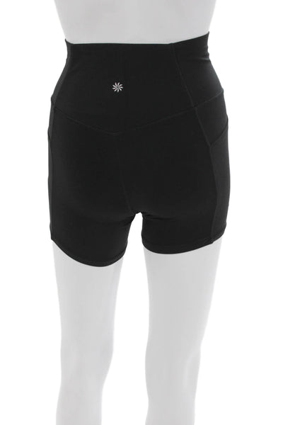 Athleta Womens Athletic Shorts Black Polyester Blend Size XS