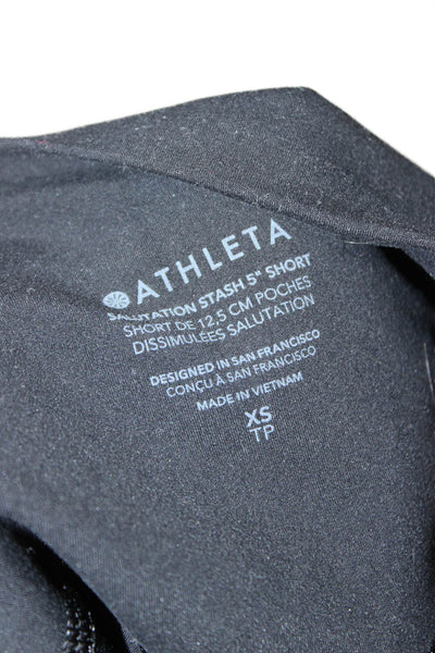Athleta Womens Athletic Shorts Black Polyester Blend Size XS