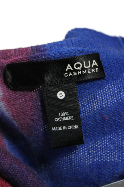 Aqua Cashmere Women Pullover Sweater Tie Dye Multicolor 100% Cashmere Size S