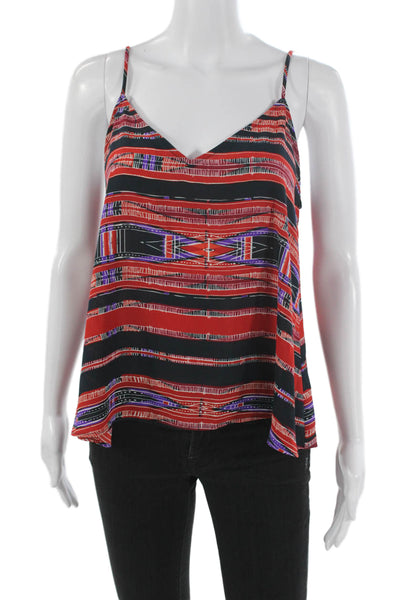 Aqua Women Multicolor Geometric Vneck Sleeveless Camisole Polyester Size S