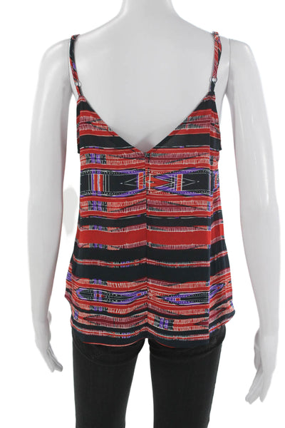 Aqua Women Multicolor Geometric Vneck Sleeveless Camisole Polyester Size S