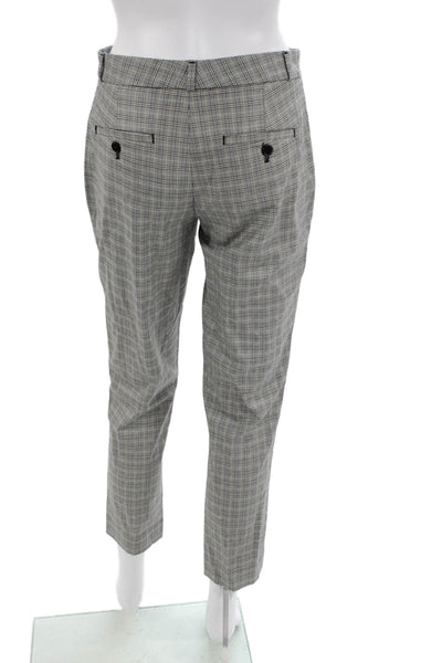 Banana Republic Women Gray Plaid Ankle Pants Zip 28 Inseam Size 0