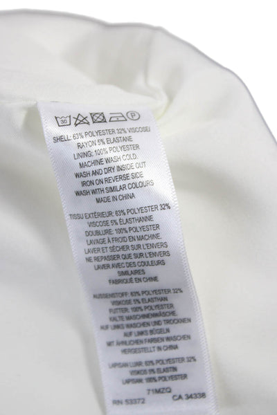 French Connection Womens Fit & Flare Dress White Square Neck Sleeveless Size 6