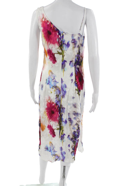 Club Monaco Women Multicolor One Shoulder Sheath Dress Viscose Size 4