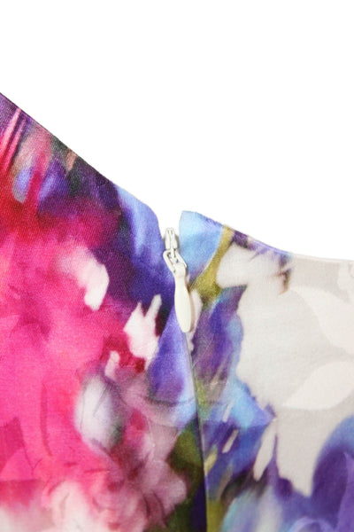 Club Monaco Women Multicolor One Shoulder Sheath Dress Viscose Size 4