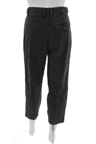 Citizens of Humanity Women Cropped Black Cotton Stretch Pants Size 25