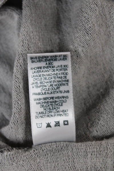 Sundry Womens Pullover Scoop Neck Stars Viscose Long Sleeve Gray Size 1
