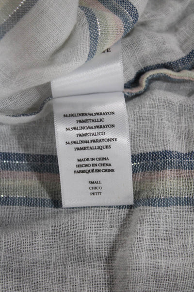 Rails Womens Blouson Striped Henley Button Mini Dress Multicolor Linen Size S