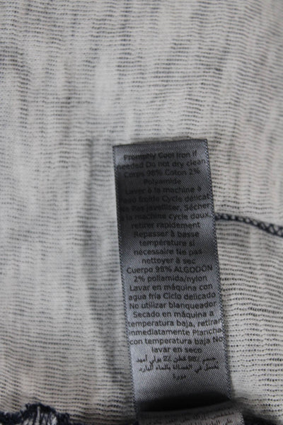 John Varvatos Mens Full Zip Hoodie Blue Long Sleeve Crew Neck Size M