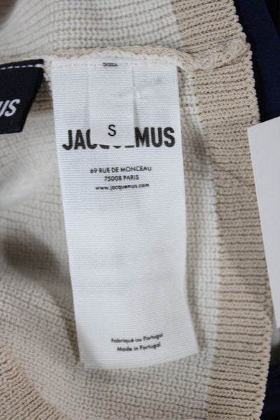 Jacquemus Womens Embellished V-neck Sleeveless Bralette  Beige Size S