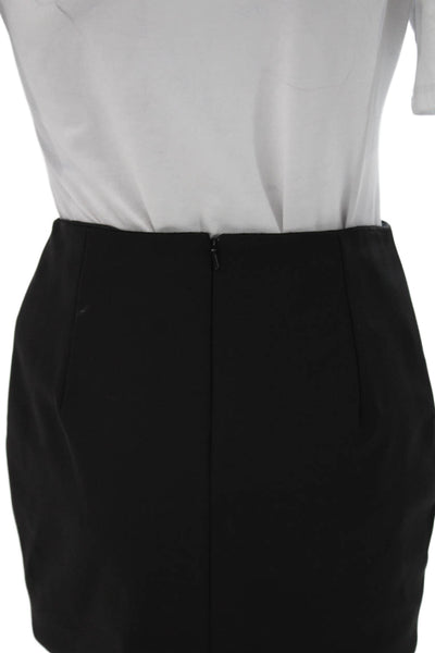 Area Womens Mini Skirt Black Zip Polyester Size 0