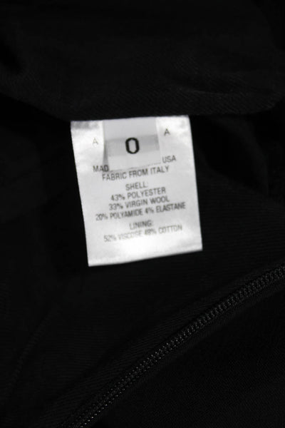 Area Womens Mini Skirt Black Zip Polyester Size 0