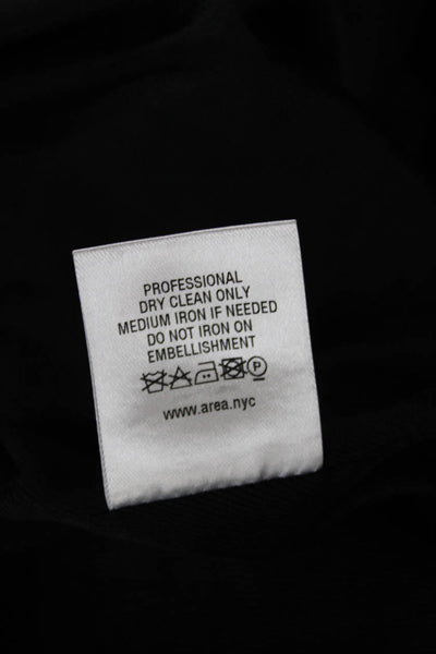 Area Womens Mini Skirt Black Zip Polyester Size 0