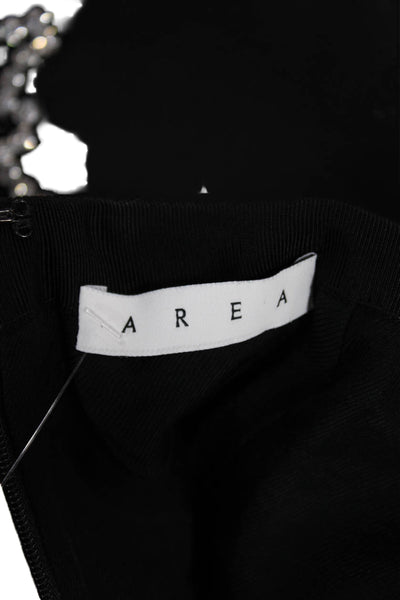 Area Womens Mini Skirt Black Zip Polyester Size 0