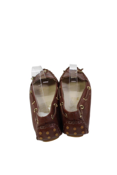 Cole Haan Grand.OS Womens Leather Slip-On Bow Detail Loafers Brown Size 8.5