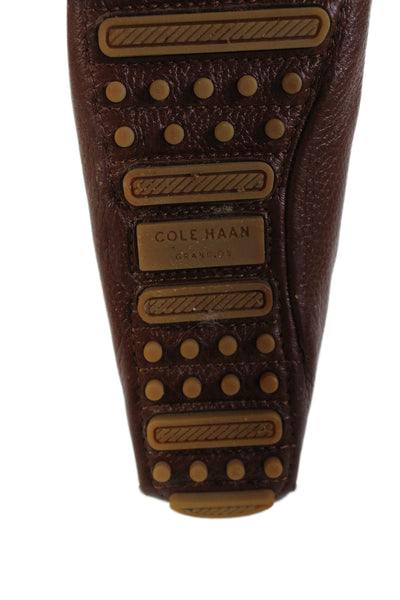 Cole Haan Grand.OS Womens Leather Slip-On Bow Detail Loafers Brown Size 8.5