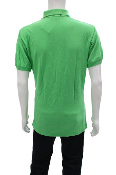 Polo Ralph Lauren Mens Polo Shirt Green Collared Short Sleeve Cotton Size L