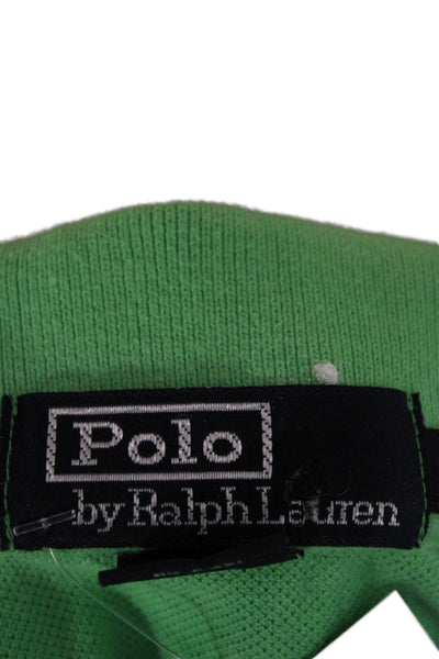 Polo Ralph Lauren Mens Polo Shirt Green Collared Short Sleeve Cotton Size L