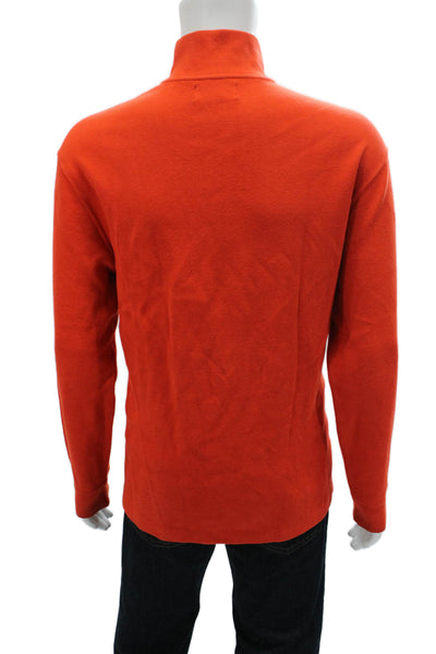 Polo Ralph Lauren Mens Pullover Sweater Orange 100% Cotton Size L