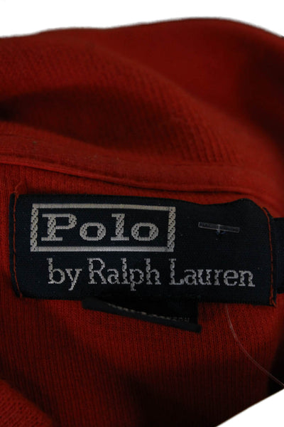 Polo Ralph Lauren Mens Pullover Sweater Orange 100% Cotton Size L