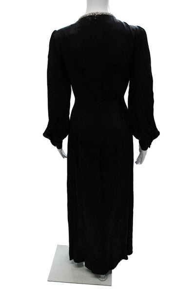 Sachin & Babi Womens Wrap Dress Black V-Neck Long Sleeve Size 10 Petite