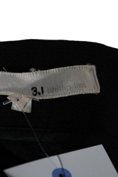 3.1 Phillip Lim Womens Black Wool Mini Skirt Zip Closure Size 4