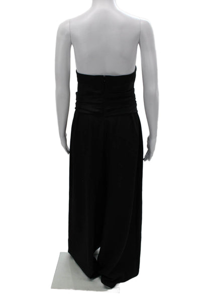 Alexandre Vauthier Women Black Wool Sweetheart Jumpsuit Sleeveless Zip Size 42