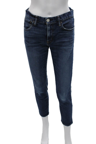 Moussy Women Skinny Jeans Blue Cotton Mid Rise Size 27