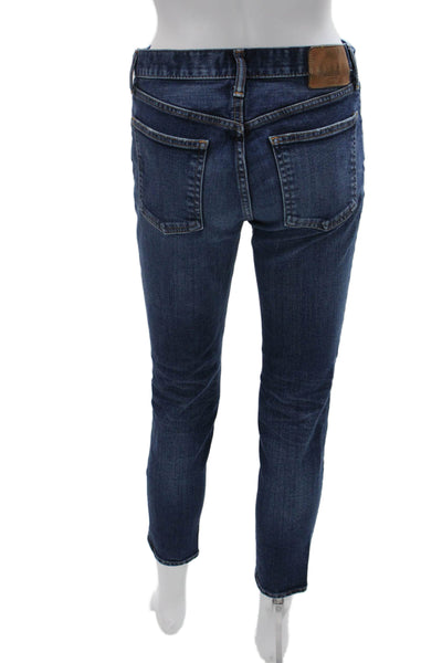 Moussy Women Skinny Jeans Blue Cotton Mid Rise Size 27