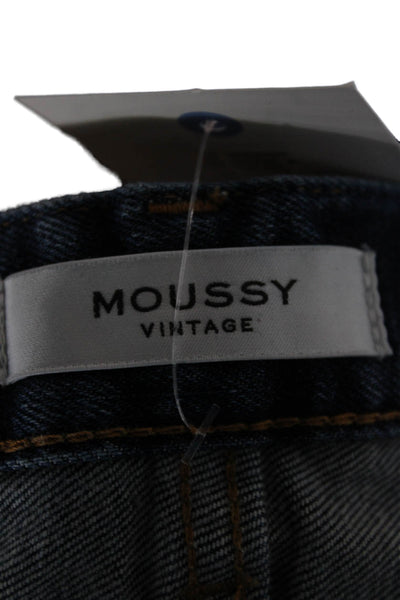 Moussy Women Skinny Jeans Blue Cotton Mid Rise Size 27