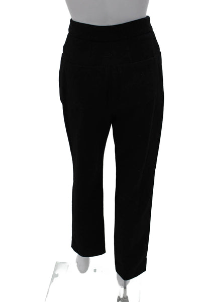 Balmain Womens Dress Pants Black Virgin Wool Button Size 36