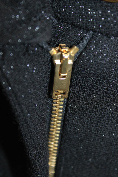 Balmain Womens Dress Pants Black Virgin Wool Button Size 36