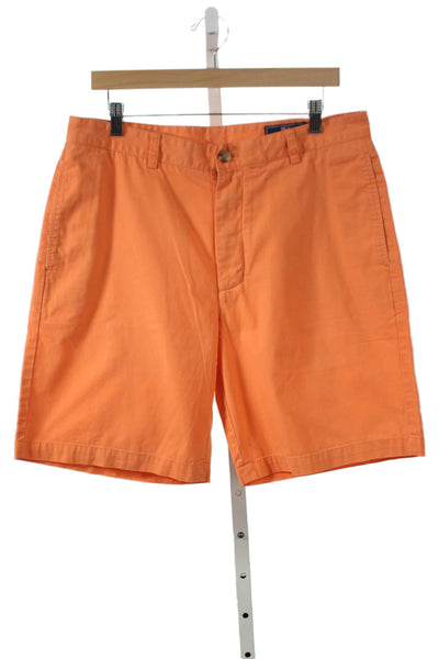 Vineyard Vines Mens Orange Cotton Chino Shorts Size 34