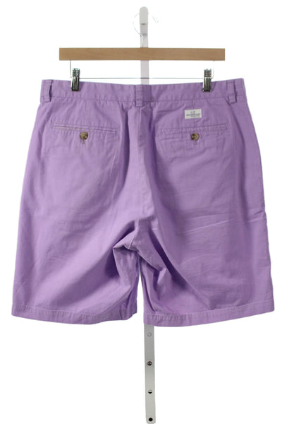Vineyard Vines Mens Purple Chino Shorts 100% Cotton Button Size 34