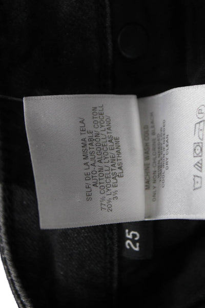 Hudson Womens Bermuda Shorts Gray Button Cotton Lyocell Elastane Size 25