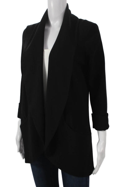 Wilfred Womens Black Basic Jacket Open Front Long Sleeve Size 4