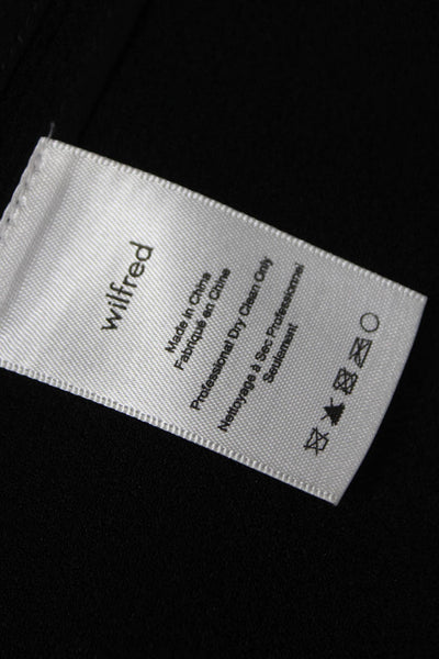 Wilfred Womens Black Basic Jacket Open Front Long Sleeve Size 4