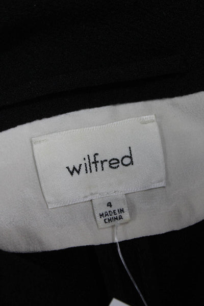 Wilfred Womens Black Basic Jacket Open Front Long Sleeve Size 4
