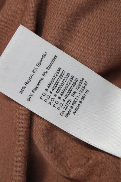 Babaton Women Brown Mock Neck Sleeveless Basic Tank Size S