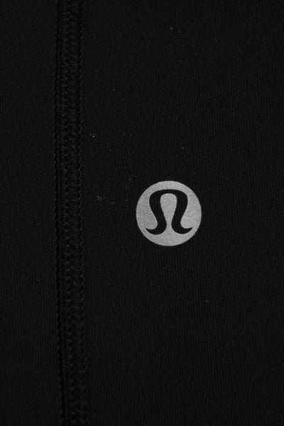 Lululemon Womens Black Compression Leggings Nylon Solid Sports Size 4