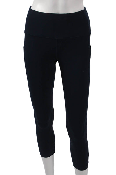 Lululemon Womens Capri Leggings Blue Nylon Pull On Size 4