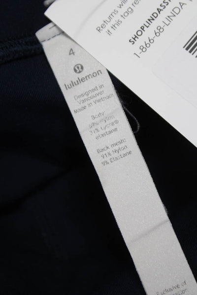 Lululemon Womens Capri Leggings Blue Nylon Pull On Size 4