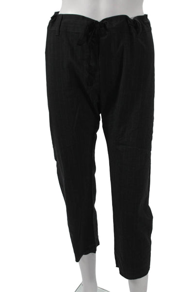 Nili Lotan Womens Cropped Striped Wool Drawstring Pants Size 6