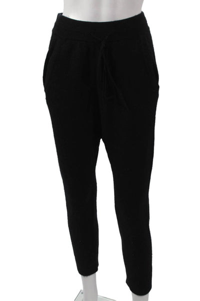 Nili Lotan Womens Black Cashmere Drawstring Sweatpants Size S