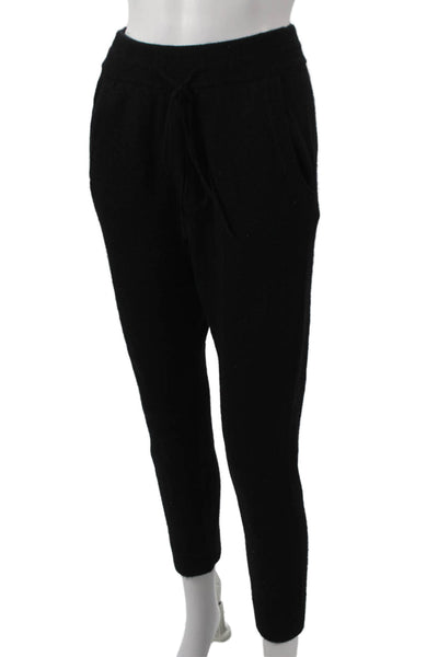 Nili Lotan Womens Black Cashmere Drawstring Sweatpants Size S